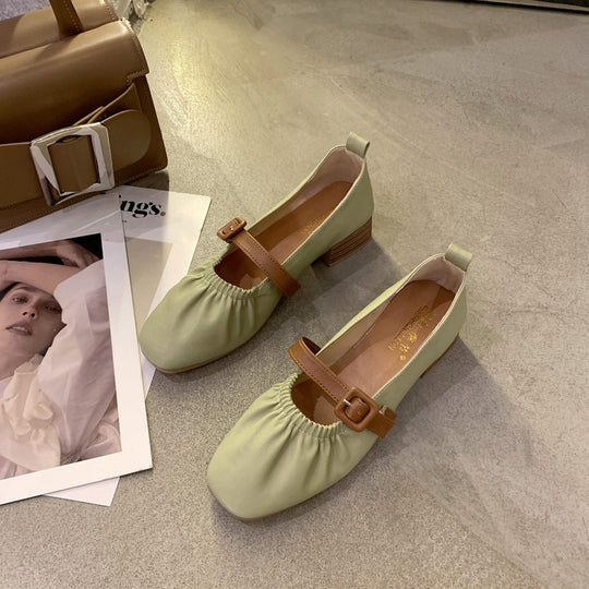 Damen Ballerinas mit modischem Riemchen-Design und bequemem Fußbett EB