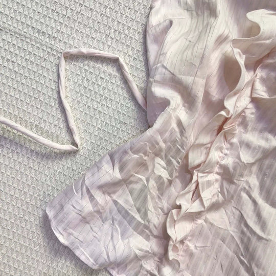 Damen Elegantes Faltenoberteil mit Rüschen EB