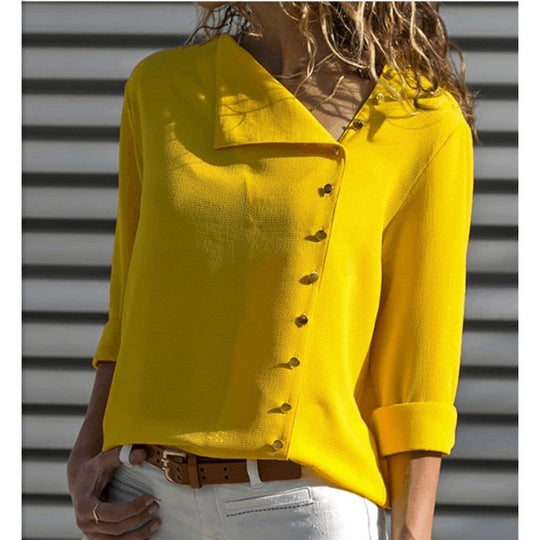 Damen Button-Up Relaxed Fit Bluse EB