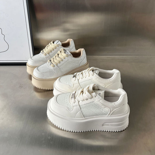 Damen Sneakers mit dickem Plateau und atmungsaktiver Obermaterialstruktur EB
