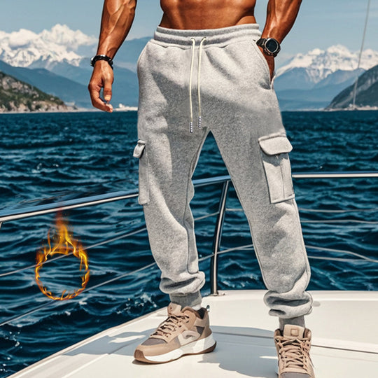 Herren Sportliche Cargo-Jogginghose mit elastischem Bund und praktischen Taschen EB