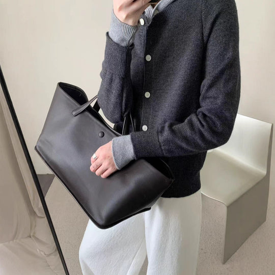 Damen Kuscheliger Cardigan mit Kapuze und Knopfdesign EB