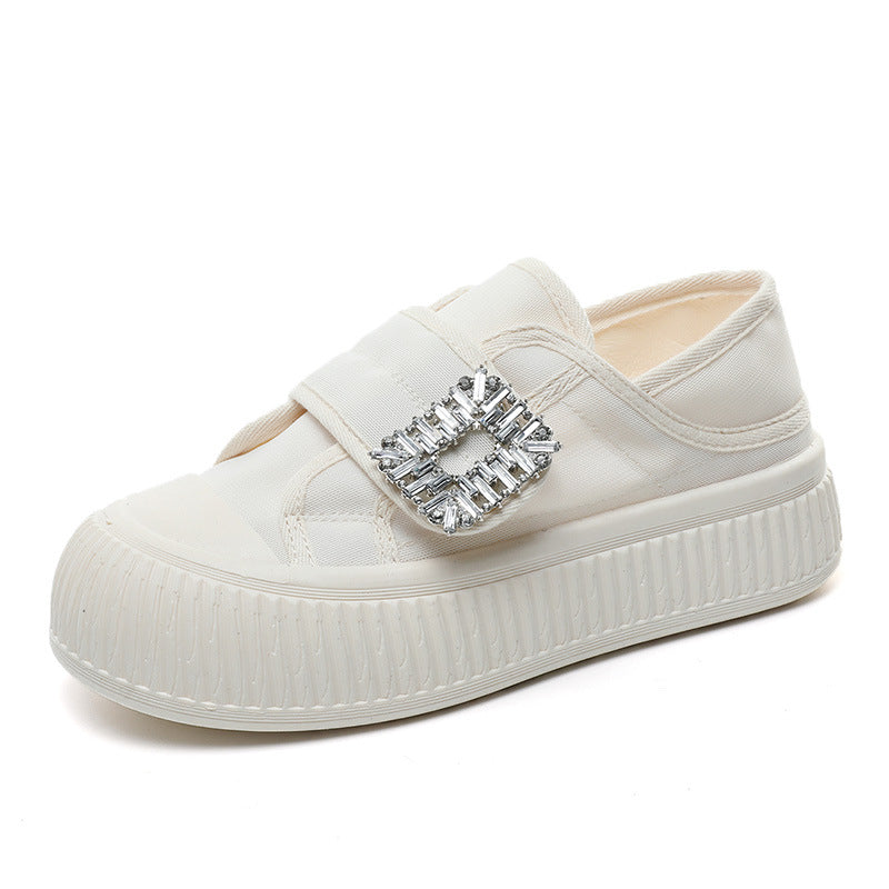 Damen modische Slip-On Sneakers mit eleganter Schnalle EB