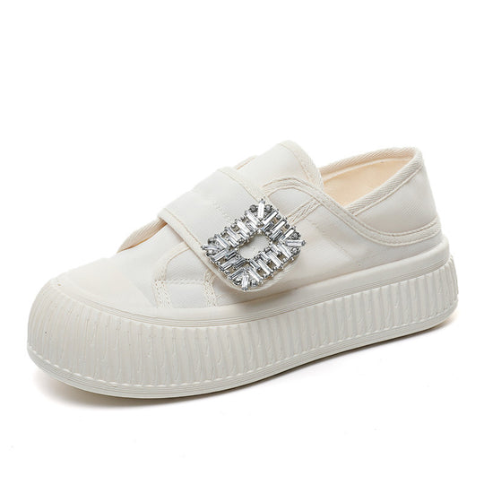Damen modische Slip-On Sneakers mit eleganter Schnalle EB