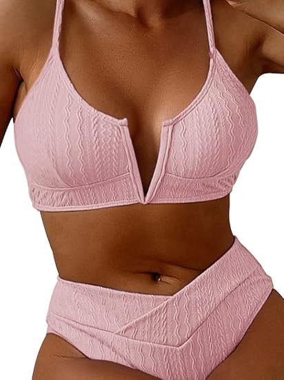 Damen Hochwertiges Bikini-Set mit V-Ausschnitt EB