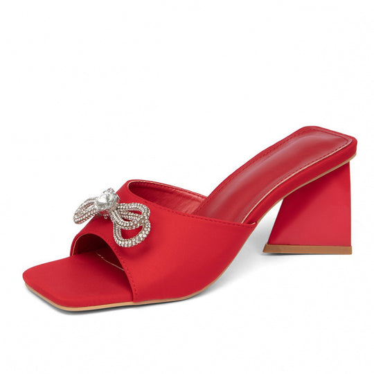 Damen Modische Sandalen mit zierlichem Schleifendetail EB