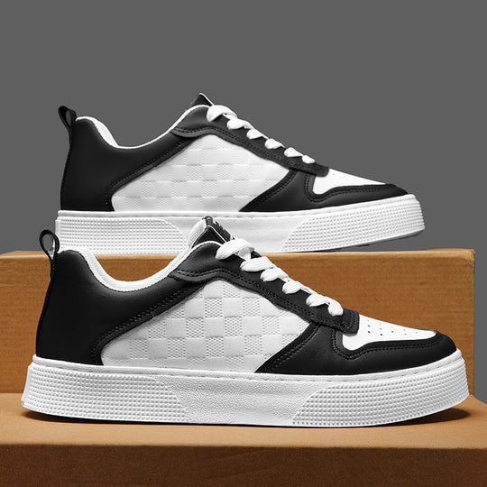 Damen Sneakers im modernen Karomuster mit rutschfester Sohle und atmungsaktivem Obermaterial EB