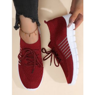 Damen atmungsaktive Freizeit-Sneakers mit flexiblem Obermaterial EB