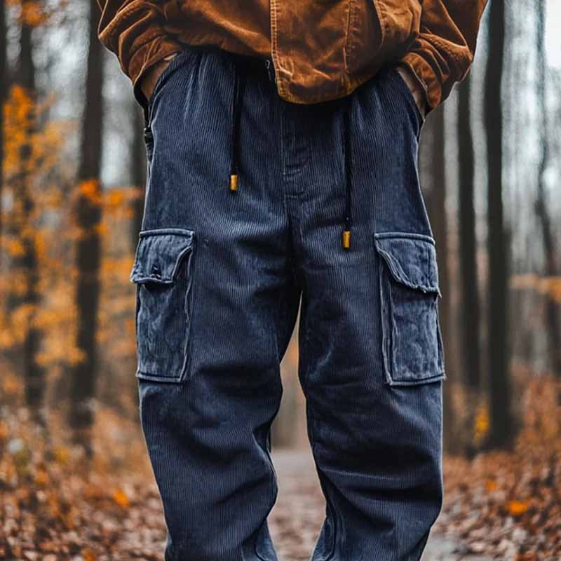 Herren bequeme Cargo-Hose mit seitlichen Taschen im lässigen Design EB