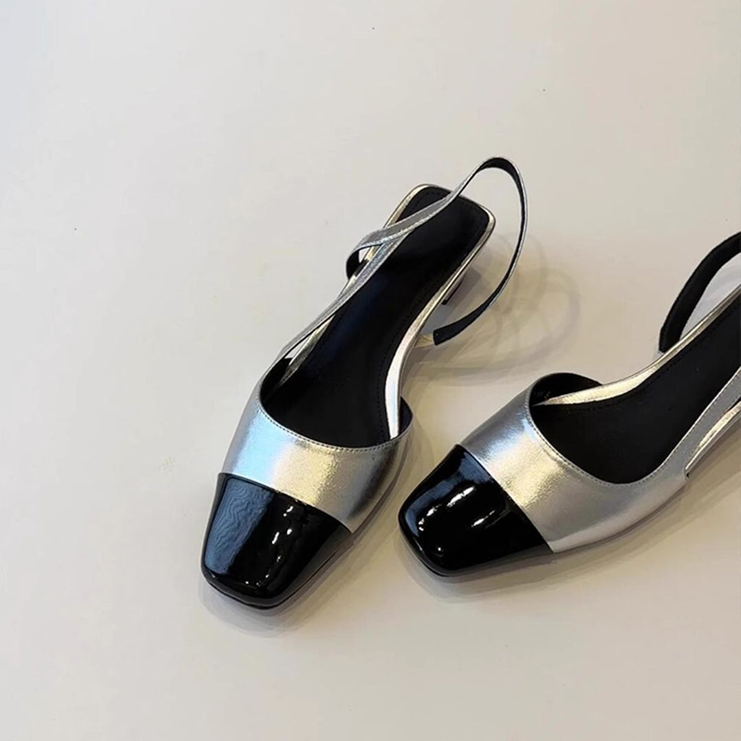 Damen Sling-Pumps mit glänzender Oberfläche und eleganter Fußbettgestaltung EB