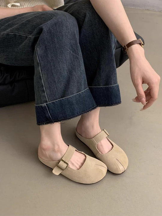 Damen elegante Mokassins mit modischem Riemchen EB