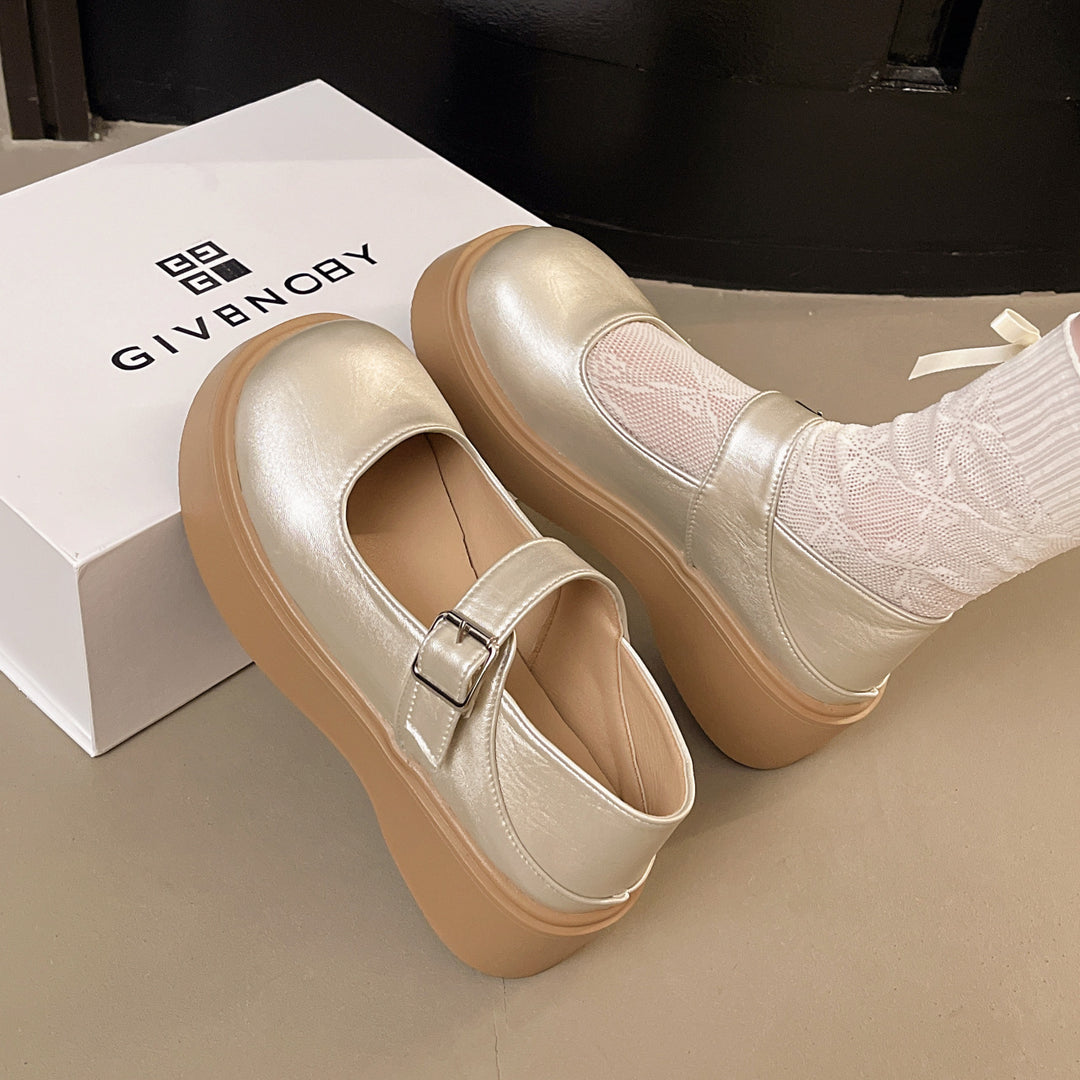 Damen elegante Mary Jane Schuhe mit funkelndem Design EB