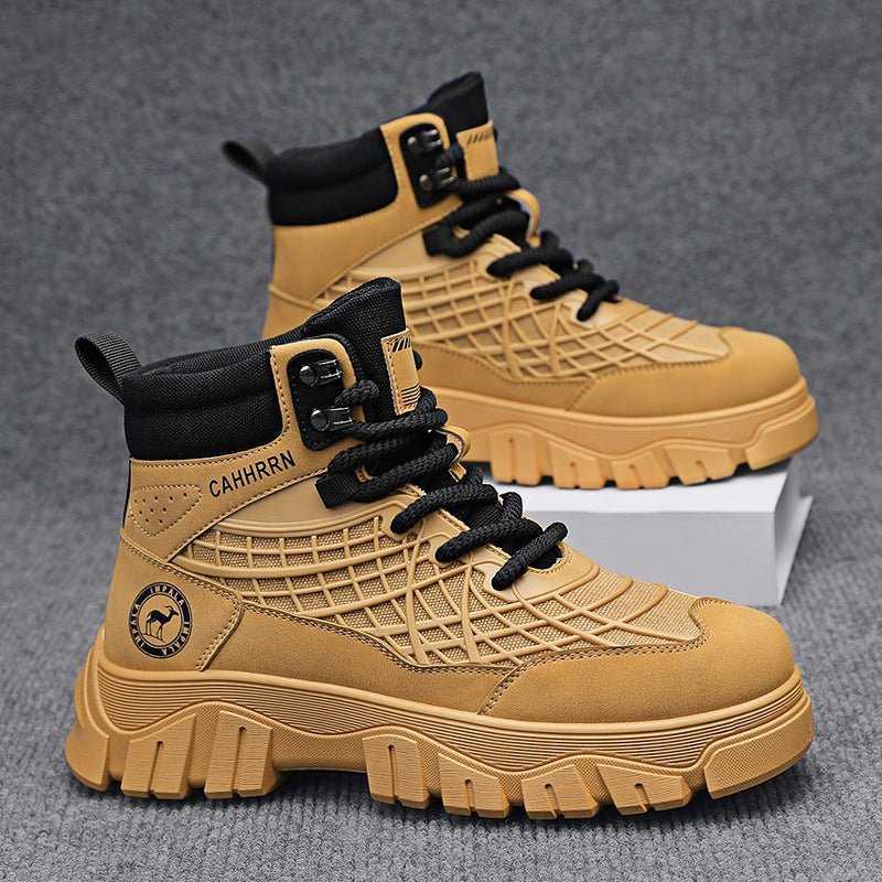 Damen Hohe und robuste Sneakers mit strapazierfähigem Obermaterial und rutschfester Sohle EB