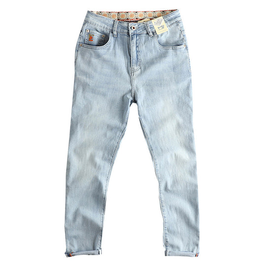 Damen Slim-Fit Jeans mit hohem Bund und Vintage-Effekt EB