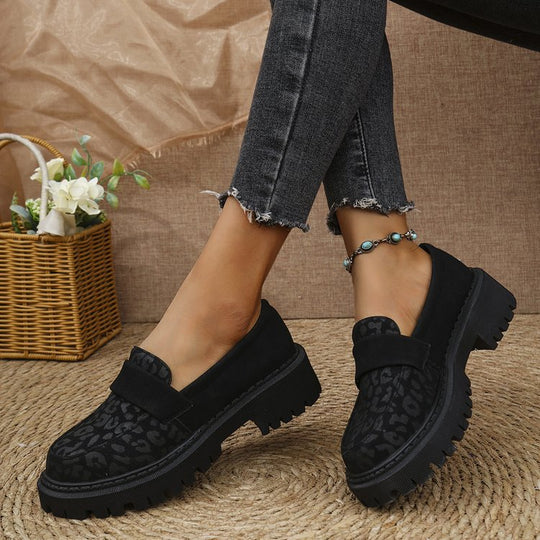 Damen Mokassins mit strukturiertem Obermaterial und stylischer Sohle EB