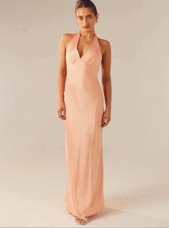 Damen Elegantes ärmelloses Hochzeitskleid mit Taillierungsband und fließendem Stoff EB