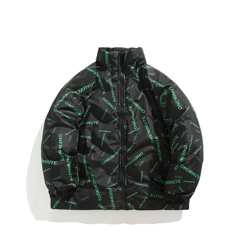 Damen Steppjacke mit modernem Print und hohem Kragen EB