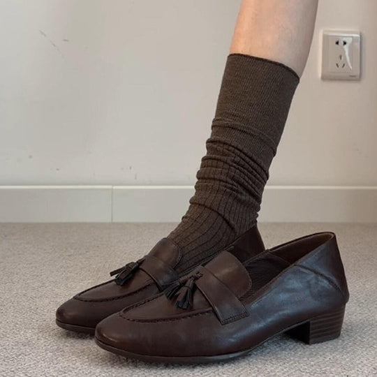 Damen elegante Mokassins mit modischem Quasten-Design EB