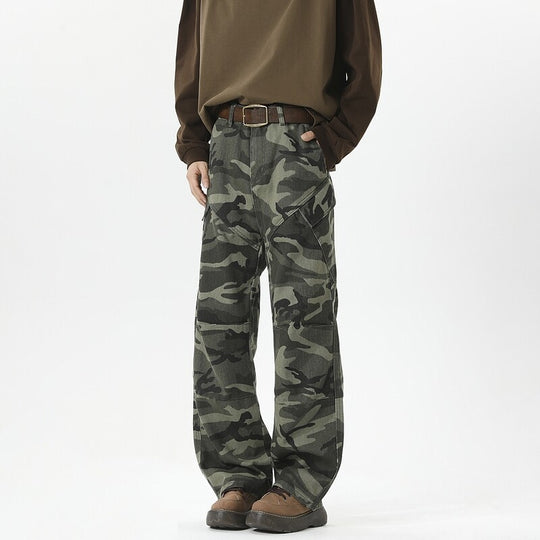 Damen Cargohose im modischen Camouflage-Design mit hohen Taschen EB
