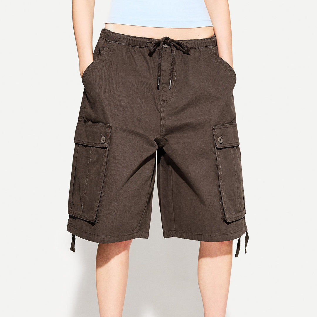 Damen Cargo-Shorts mit elastischem Bund und praktischen Seitentaschen EB