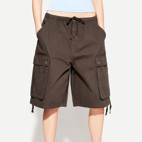 Damen Cargo-Shorts mit elastischem Bund und praktischen Seitentaschen EB