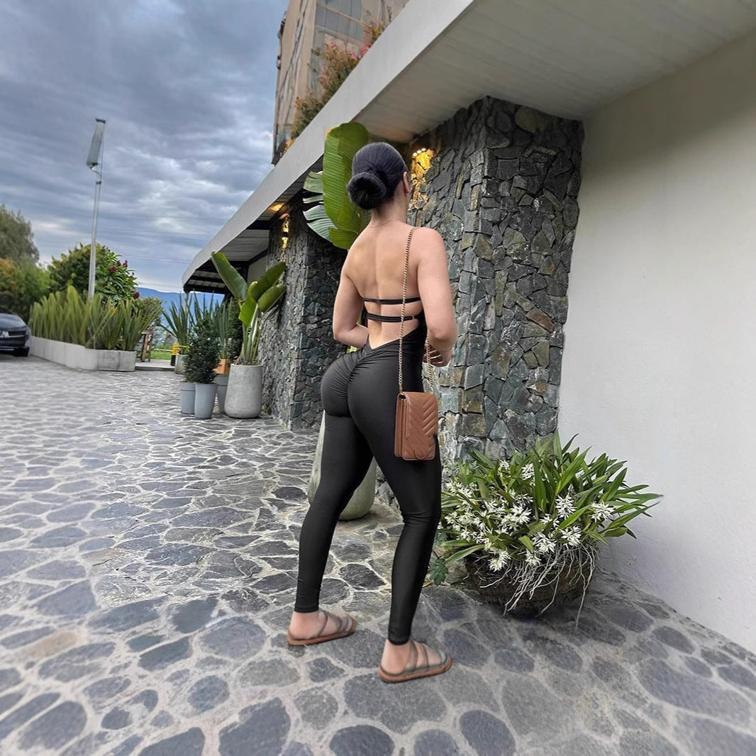 Damen Körperbetonter Jumpsuit mit Bügel-Bustier EB