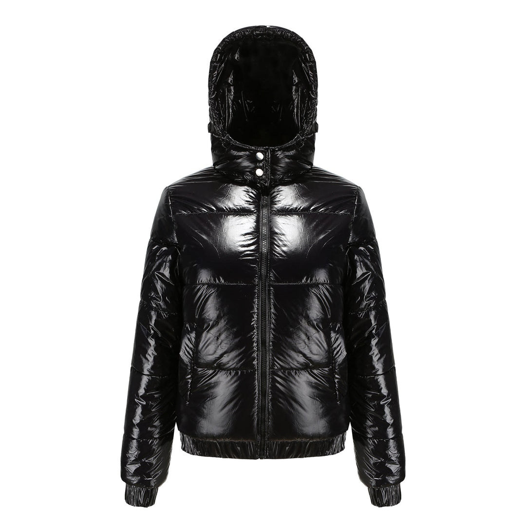 Glänzende Wasserabweisende Thermo Komfort Winterjacke Damen | EB
