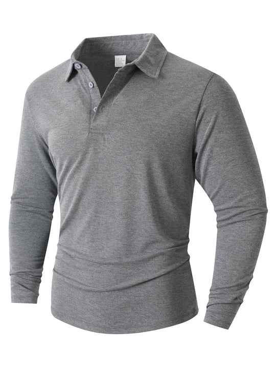 Herren Langarm Poloshirt mit modernem Schnitt EB