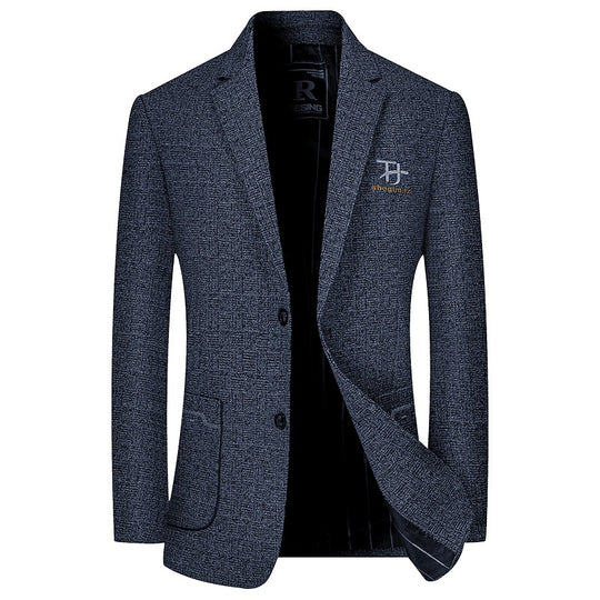 Herren Modernes Einreihiges City-Blazer mit aufgesetzten Taschen und leichter Halbfütterung EB