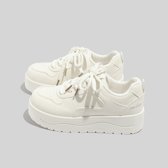 Damen Plattform Sneakers mit atmungsaktiver Oberfläche und gepolsterter Dämpfung EB