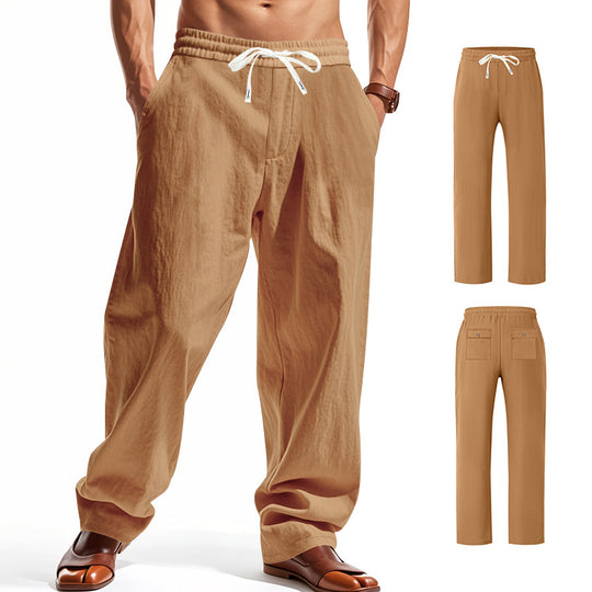 Herren bequeme Freizeithose mit elastischem Bund und seitlichen Taschen EB