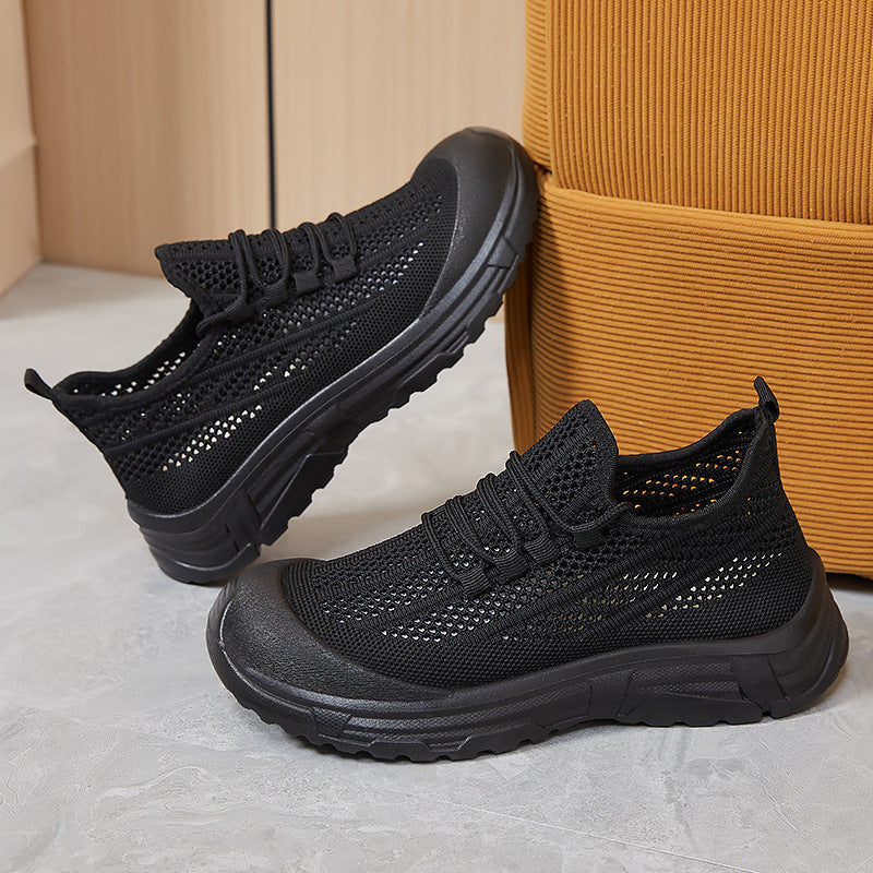 Damen Atmungsaktive Sneaker mit elastischem Schnürsystem und rutschfester Sohle EB