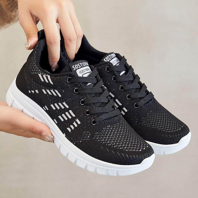 Damen Sportliche und atmungsaktive Sneakers mit elastischem Obermaterial EB