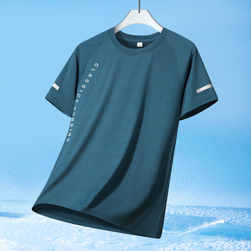 Herren nan atmungsaktives Funktionslaufshirt mit Raglanärmeln und reflektierenden Akzenten EB