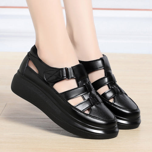 Damen Komfortable Sandalen mit verstellbarem Klettverschluss und atmungsaktivem Obermaterial EB
