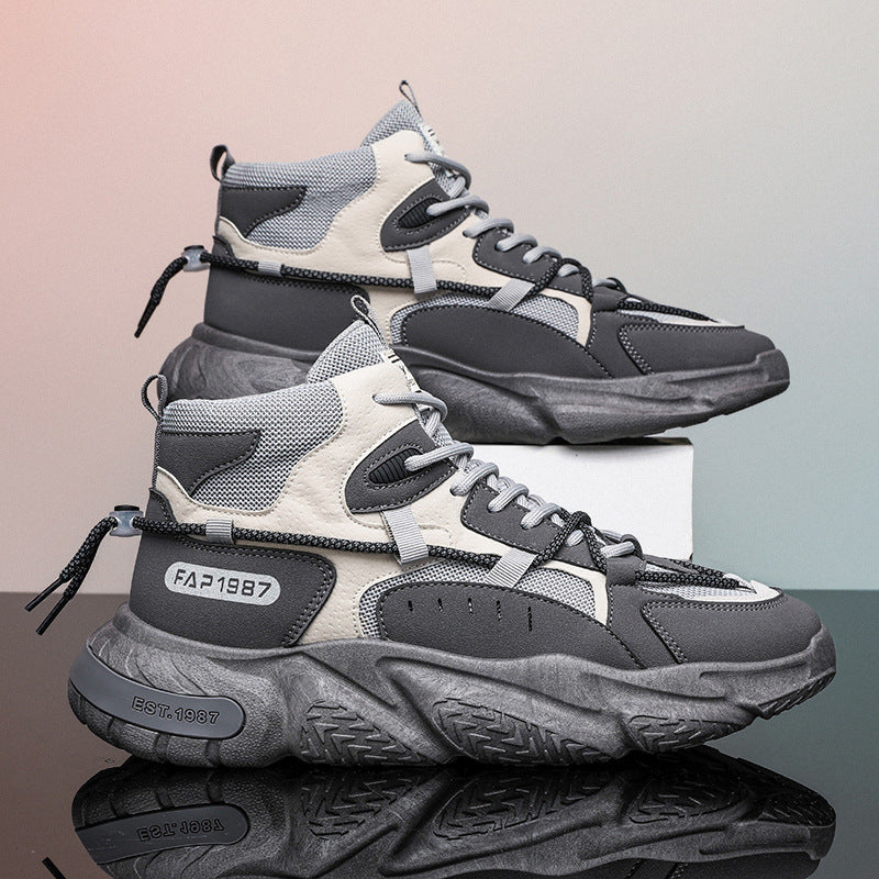 Damen Hohe Sneaker mit stoßdämpfender Sohle und atmungsaktiver Mesh-Oberfläche EB