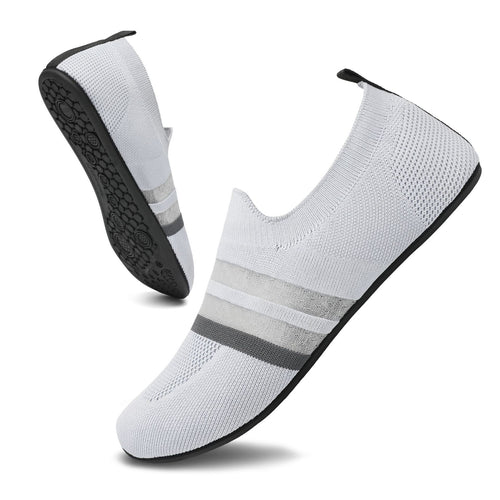 Damen nan ultra-flexibler Strick-Ballerina mit sockenähnlichem Schaft, elastischem Einstieg und rutschfester Flexsohle EB