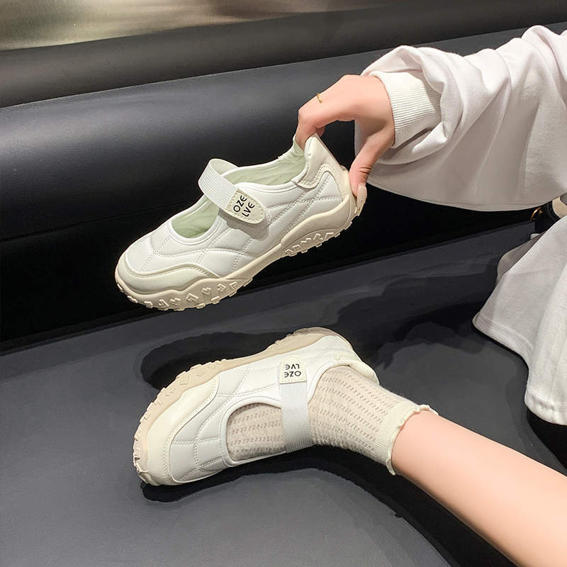 Damen Bequeme Sneaker mit elastischem Riemen und rutschfester Sohle EB