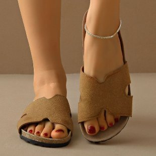 Damen Komfortable Riemchensandalen mit modischem Überkreuz-Design EB