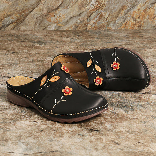 Damen bequemes Clogs mit floralem Design und ergonomischer Fußbettgestaltung EB