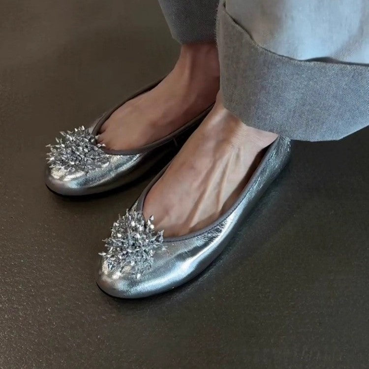 Damen Ballerina mit luxuriösem Blütenakzent EB