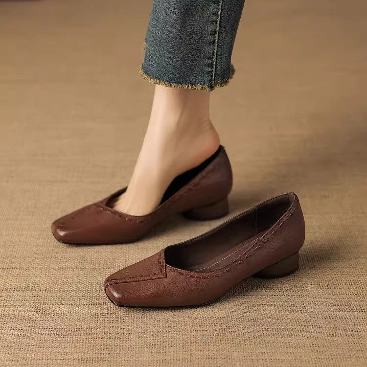 Damen elegante Ballerinas mit modischem Nahtdesign EB