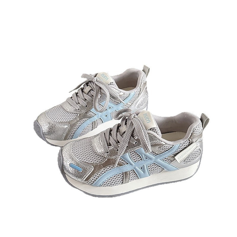 Damen Sportliche Sneakers mit atmungsaktiver Mesh-Oberfläche EB
