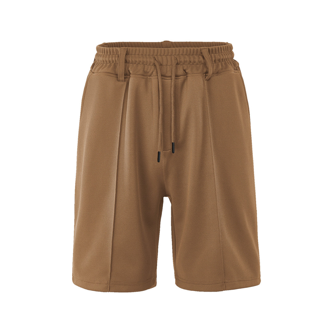 Herren nan knielange Sportshorts mit Netzstruktur, elastischem Tunnelzug und Gürtelschlaufen EB