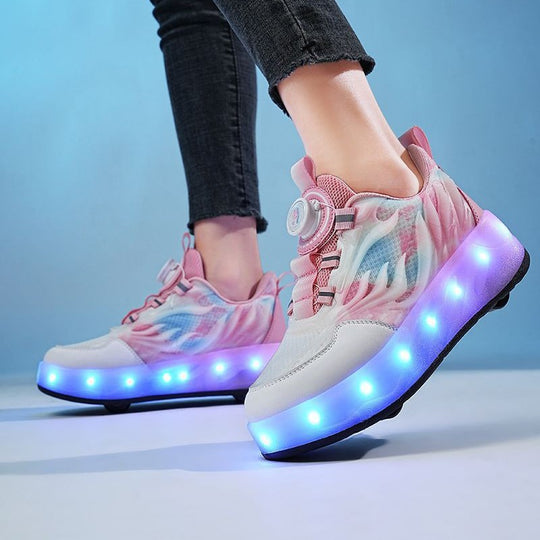 Damen LED Leuchtschuhe mit Rollerskate-Funktion EB