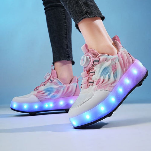 Damen LED Leuchtschuhe mit Rollerskate-Funktion EB