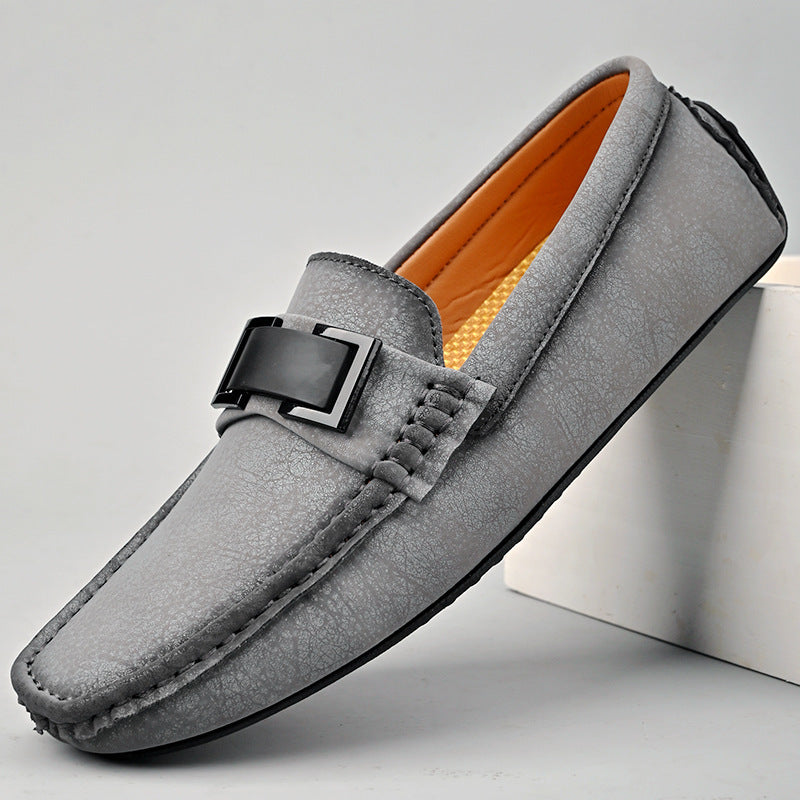 Herren Elegante Mokassins mit modischer Schnalle EB