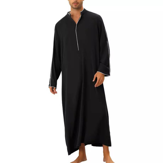 Herren hochentwickelter Kaftan mit sportlichem Stehkragen und eleganten Kontrastdetails EB