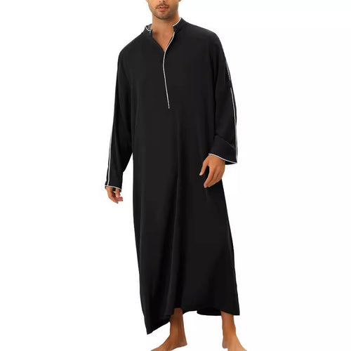 Herren hochentwickelter Kaftan mit sportlichem Stehkragen und eleganten Kontrastdetails EB
