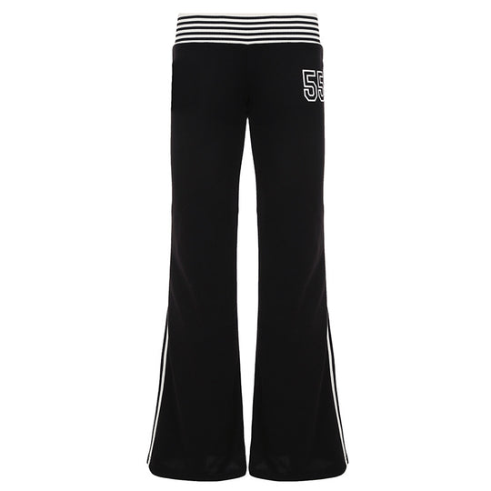 Damen Flared Jogginghose mit seitlichen Streifen EB